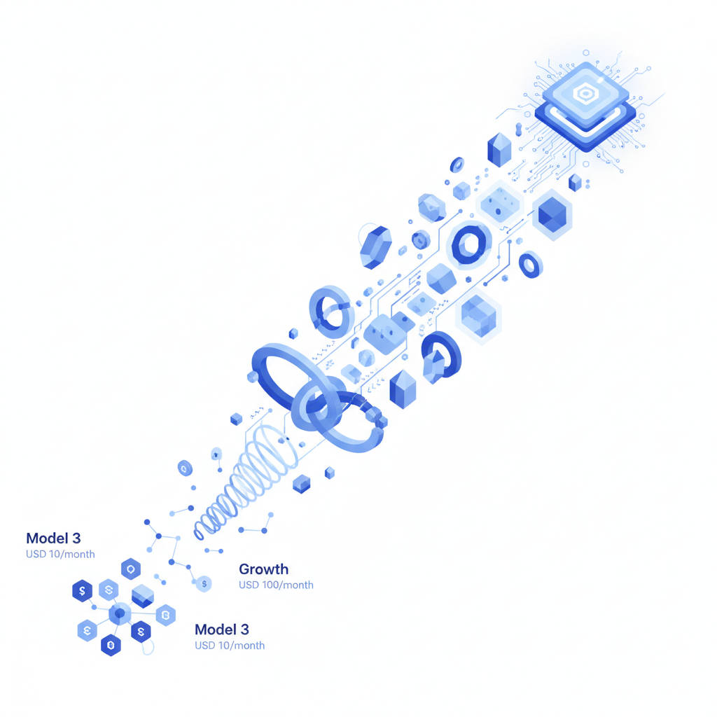 Whiteboard protection layers diagram for Model 3: Subscription Tiers (USD 10-USD 100/month)
